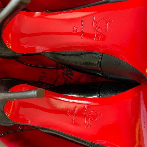 NWT❤️CHRISTIAN LOUBOUTIN❤️Mira Bella 120 Nappa Shiny/Pat Vinyl - Picture 9 of 9